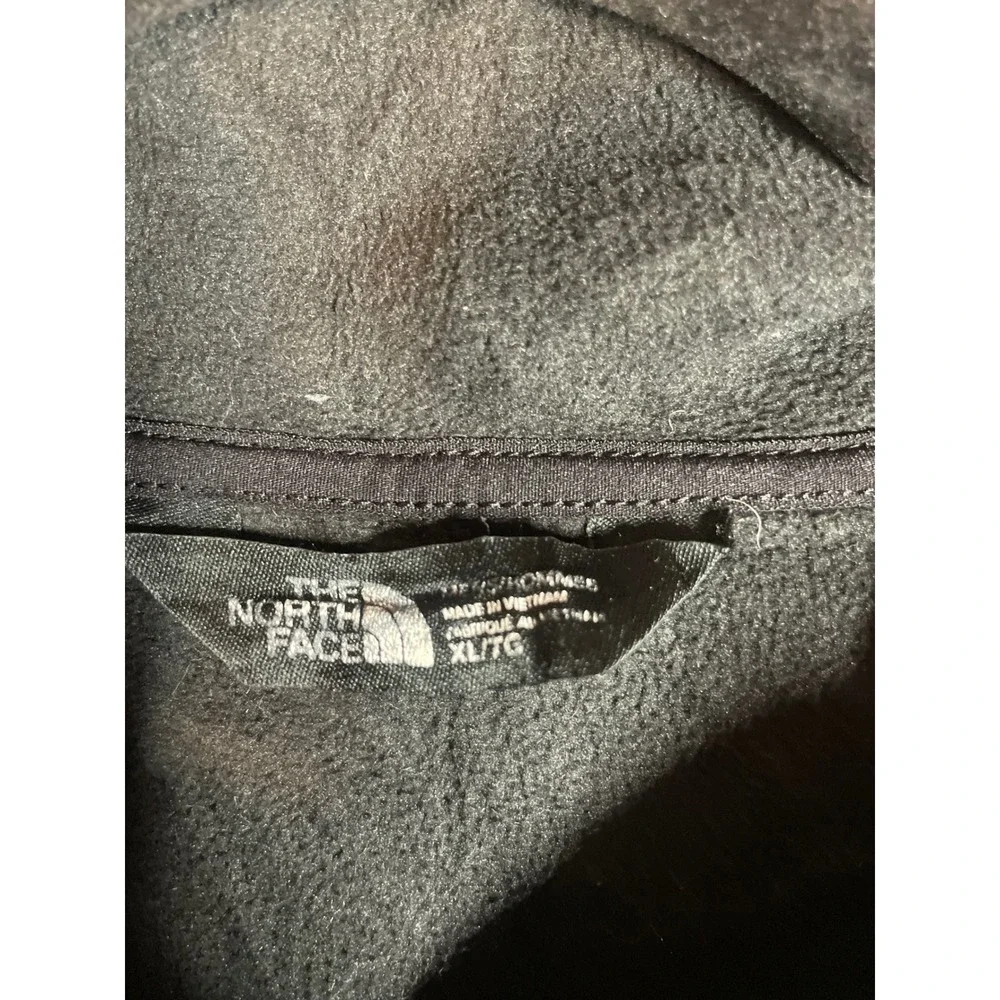 The North Face Fleece Jacket Mens XL Black Ribbed Knit Full Zip Mock Neck